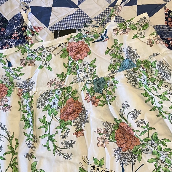 torrid Tops - Torrid Floral Camisole - White with Pink and Green